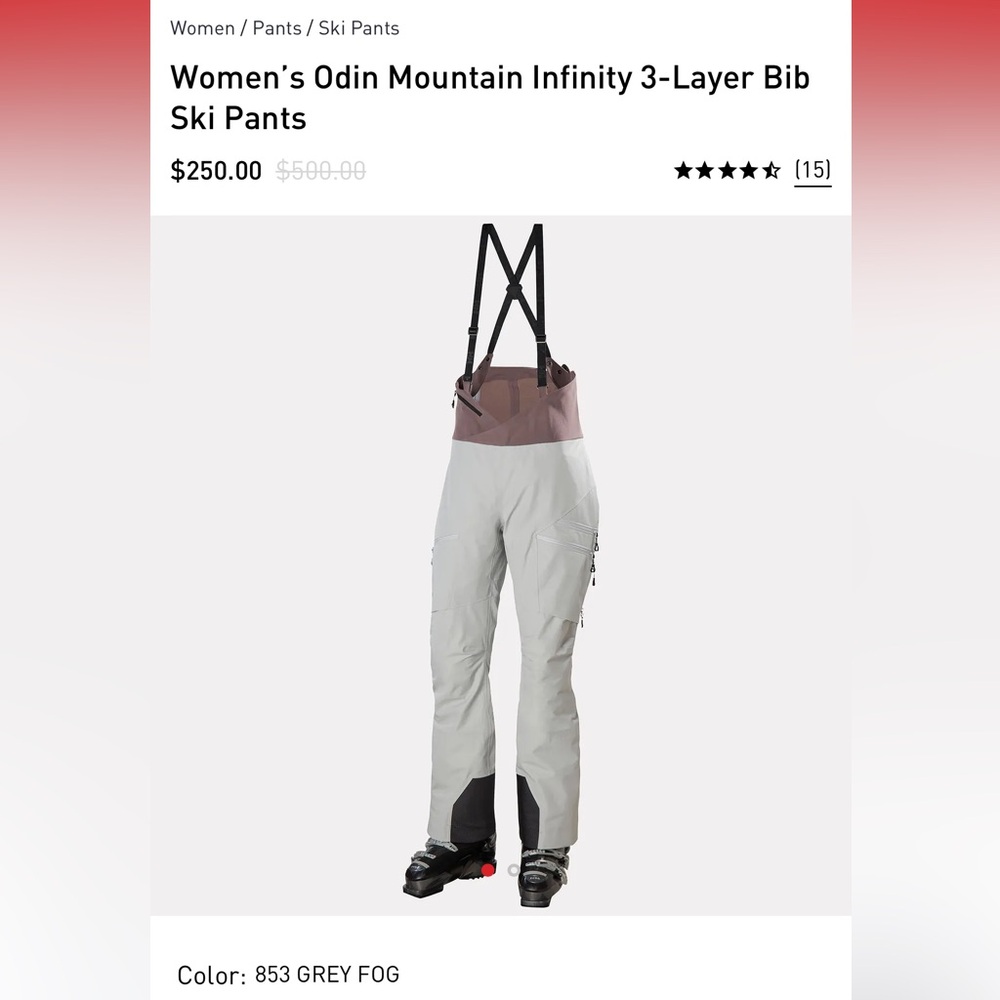 Helly Hansen Women’s Large Ski Bibs 100% Waterproof